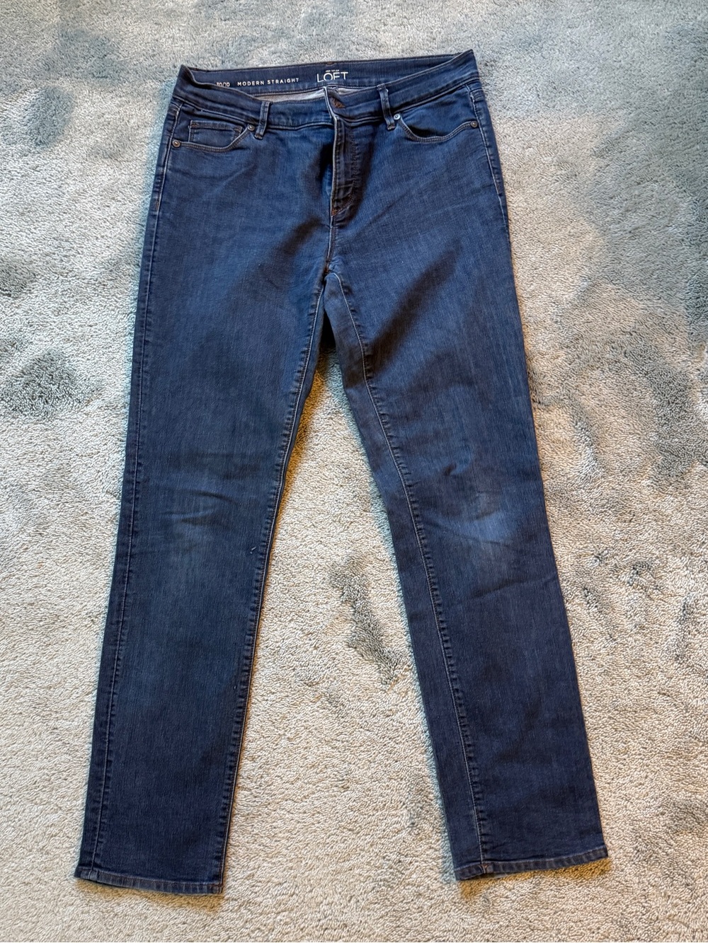LOFT Modern Straight Jeans in Dark Indigo